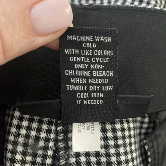 Lane Bryant Black White Plaid Wide Leg‎ Cropped Pants Women Size 20 (1414) - Picture 7 of 7